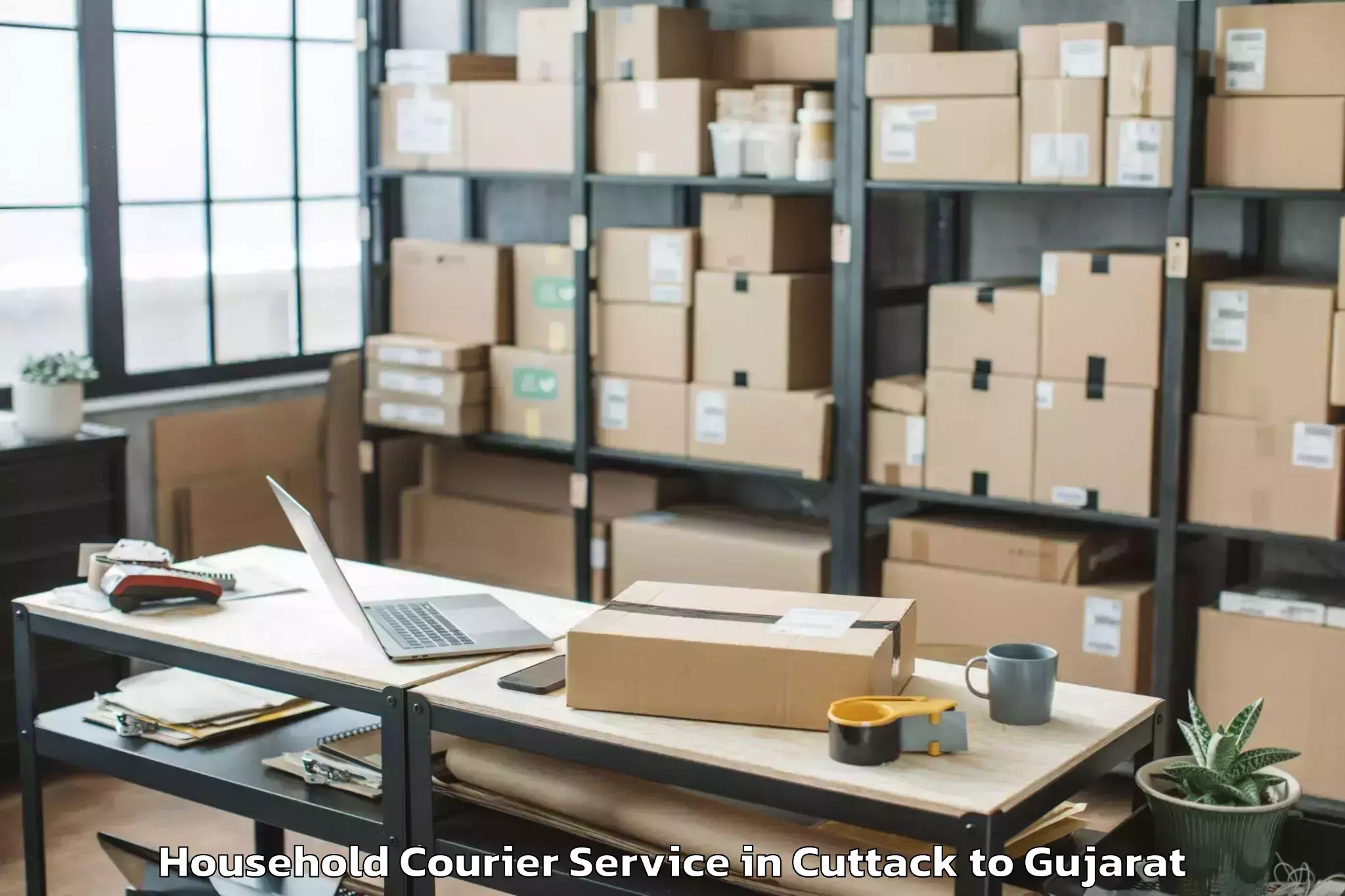 Comprehensive Cuttack to Visnagar Household Courier